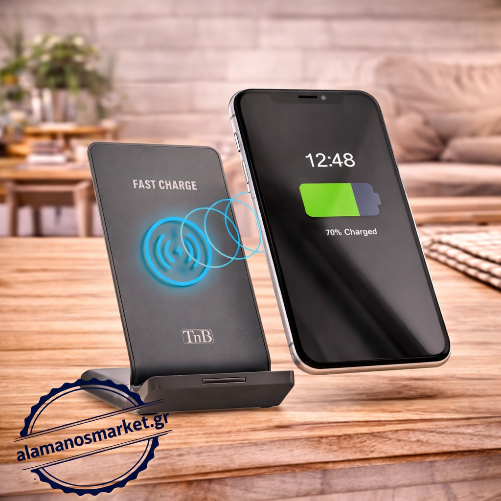 fortisths.33 Φορτιστής ασύρματος κινητών 15W CHW15 TNB μαύρος - Image 1