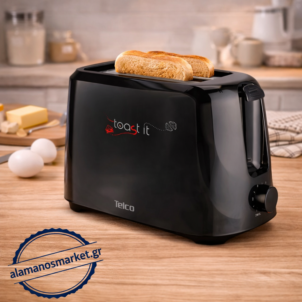 friganiera,telco.2 Φρυγανιέρα 2 θέσεων 750W ΜΑΥΡΗ - Image 1