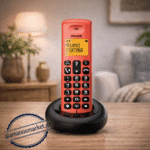 Ασύρματο τηλέφωνο με δυνατότητα αποκλεισμού κλήσεων  κόκκινο