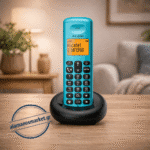 Ασύρματο τηλέφωνο με δυνατότητα αποκλεισμού κλήσεων μπλε